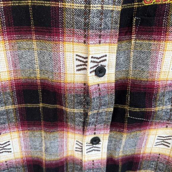 PacSun "Care Free" Flannel Button Up Southwestern Plaid Size M - Picture 6 of 8